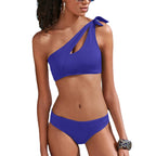 Women's Asymmetrical Bikini with Fashionable Cut-Outs