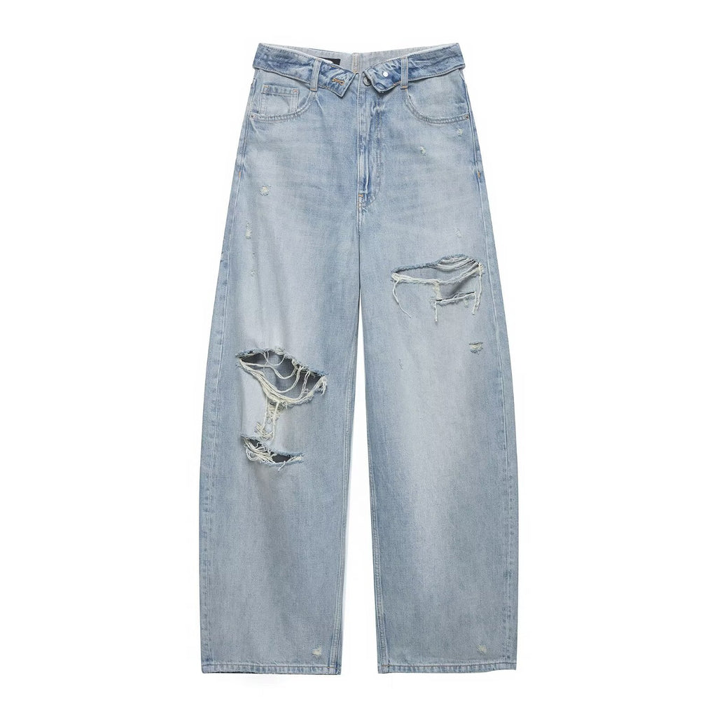 Women's Destroyed Baggy Jeans