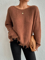 Women's Cotton Sweater with Oversized Fit