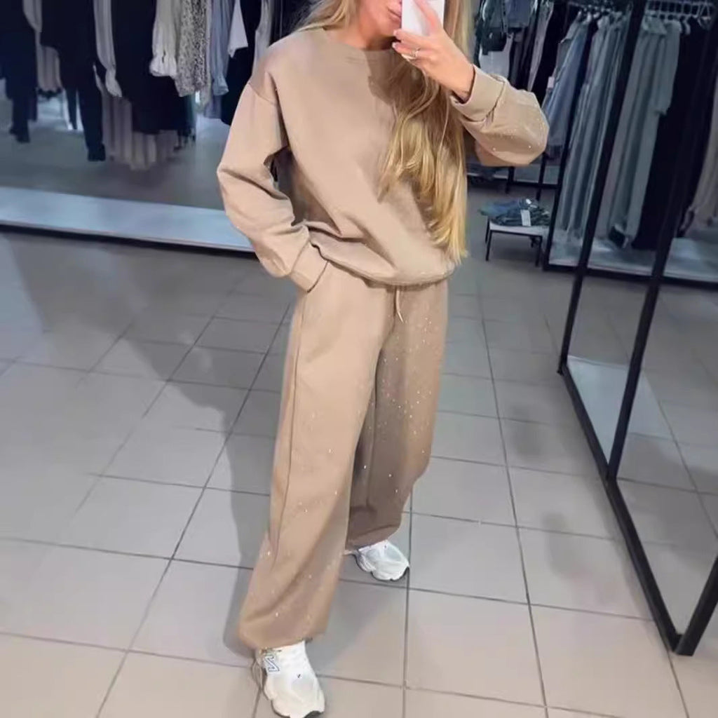 Casual Leisure Suit with Polka Dot Design