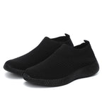 Women's Breathable Slip-On Sneakers with Elastic Upper