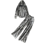 Women's Fashionable Floral Lounge Set with Hood