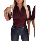 Women's Fitted Shirt with Ruching