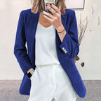 Elegant Striped Blazer with Slim Silhouette