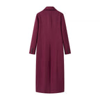 Elegant Double-Breasted Long-Sleeve Coat