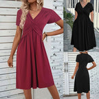 Women's Wrap-Style Jumpsuit with V-Neck