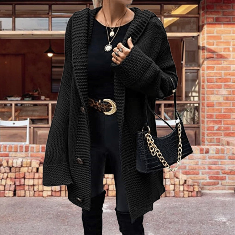 Women's Oversized Chunky Knit Cardigan with Pockets
