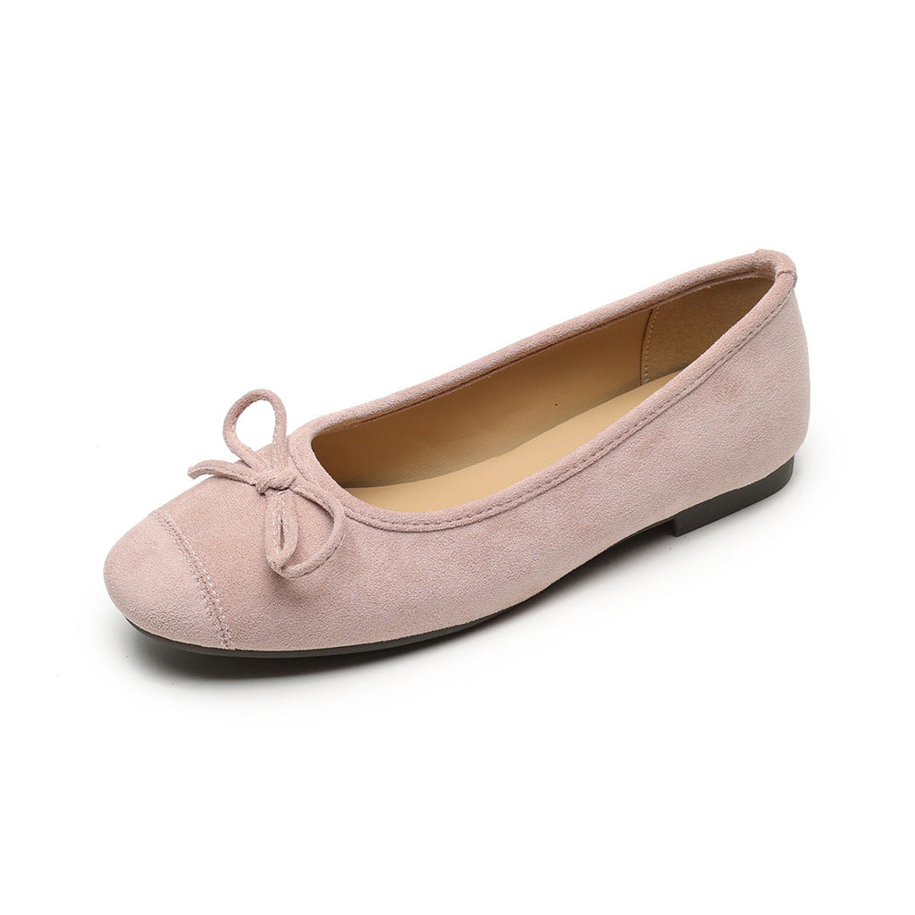 Women's Ballet Flats with Elegant Bow and Soft Lining
