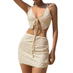 Women's Crop Top and Skirt Set