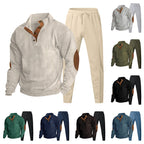 Men's Ribbed Henley Leisure Suit