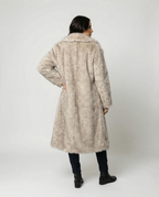 Women's Luxurious Faux Fur Coat in a Generous Design