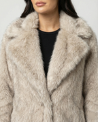 Women's Luxurious Faux Fur Coat in a Generous Design