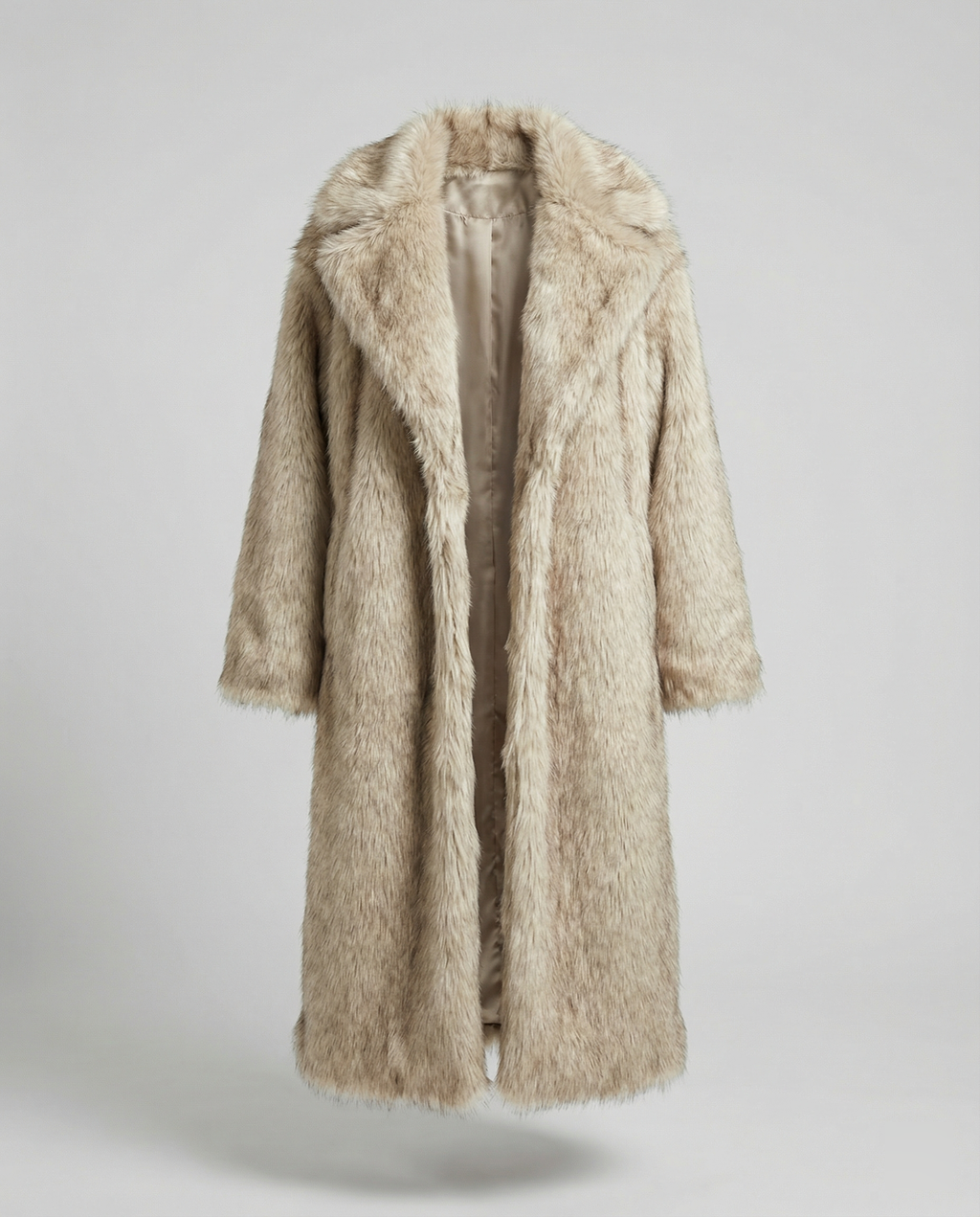 Women's Luxurious Faux Fur Coat in a Generous Design