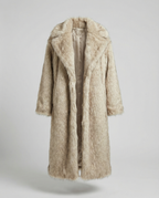 Women's Luxurious Faux Fur Coat in a Generous Design