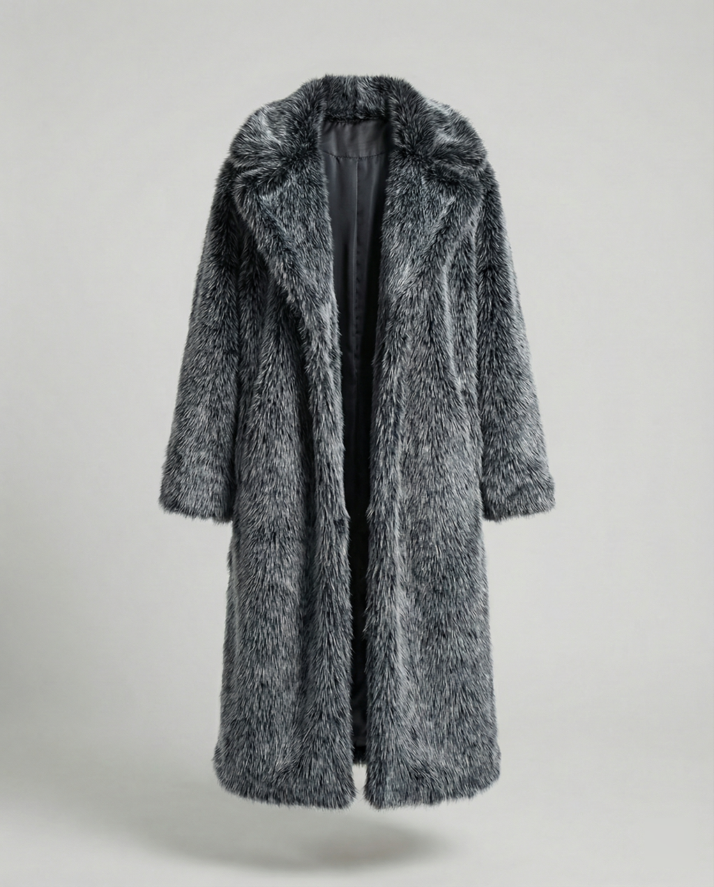 Women's Luxurious Faux Fur Coat in a Generous Design