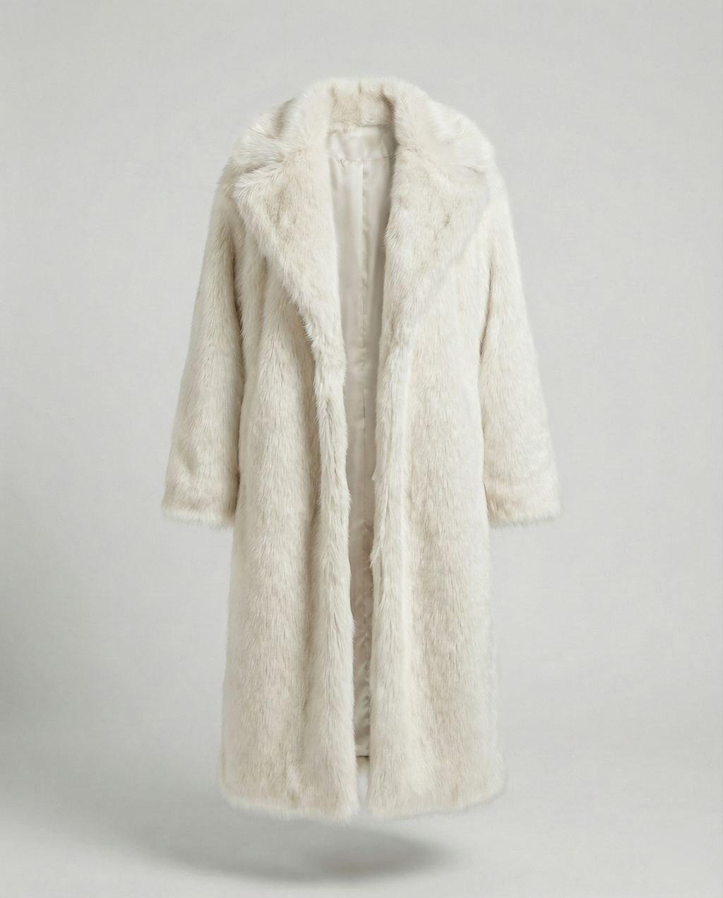 Women's Luxurious Faux Fur Coat in a Generous Design