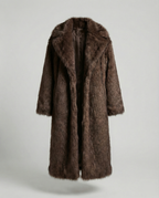 Women's Luxurious Faux Fur Coat in a Generous Design