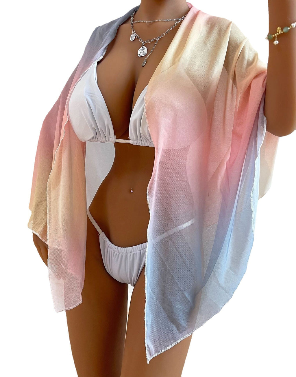 Women's Airy Beach Kimono in Lightweight Fabric