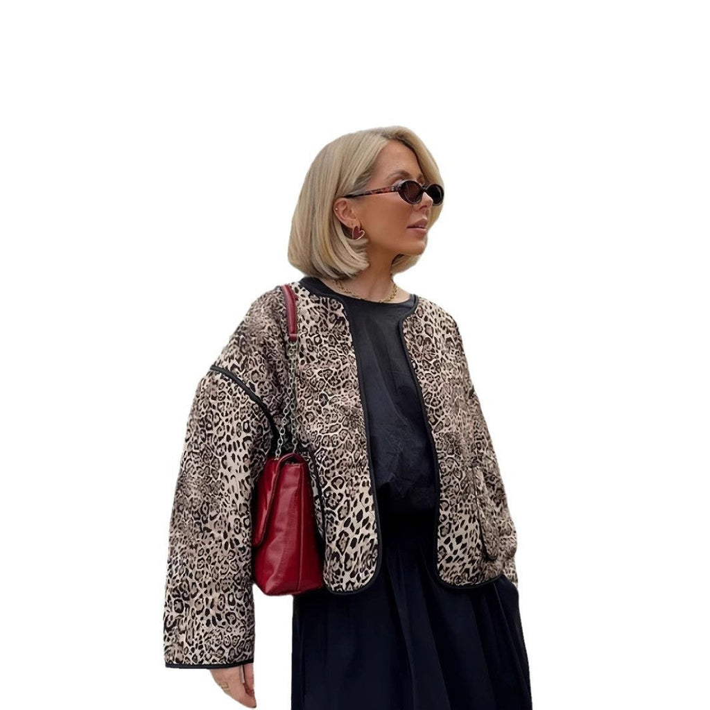 Women's Attractive Jacket in Trendy Leopard Print