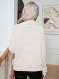 Women's Chunky Knit Sweater with High Neck