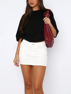 Women's Fashionable Denim Mini Skirt in Classic Cut
