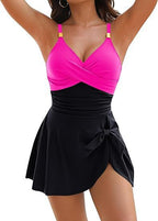 Women's Swimsuit with Wrap Skirt and Decorative Knot