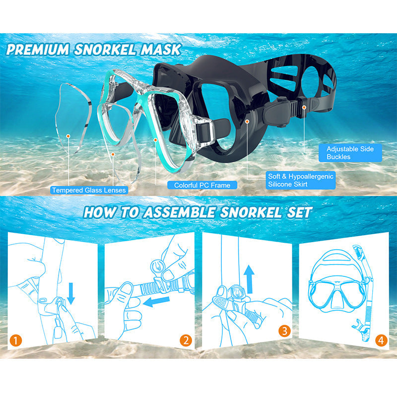 Premium Diving Mask with Soft Silicone Edge and Anti-Fog Technology