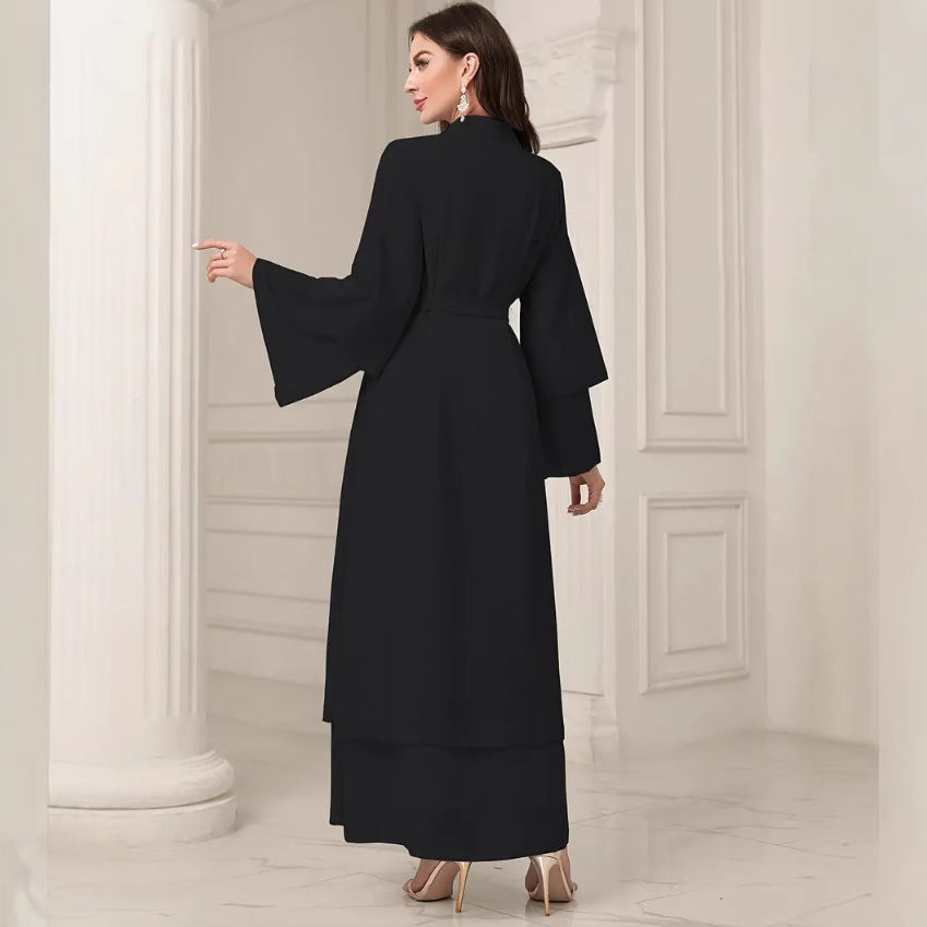 Elegant Long Kimono Jacket in Flowing Fabric