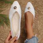 Women's Ballet Flats with Decorative Ornament