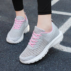 Women's Breathable Running Sneakers with Flexible Mesh Upper
