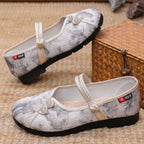 Women's Ballet Flats with Button Detail