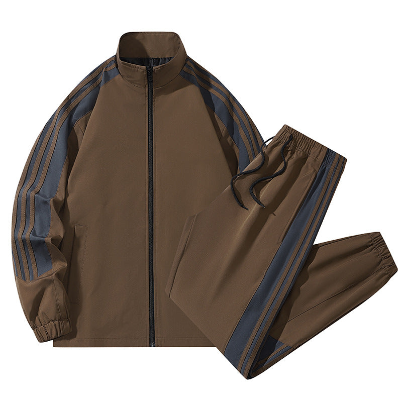 Men's sporty tracksuit with stand-up collar