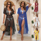 Women's Crochet Beach Cover-Up with Elegant V-Neck