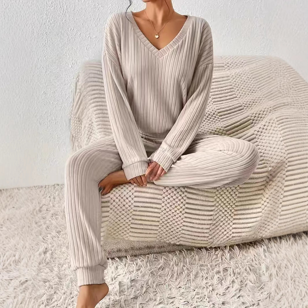 Women's Ribbed Knit Loungewear Set