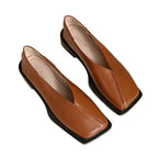 Women's Square Toe Ballet Flats with Non-Slip Sole