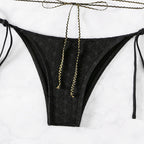 Women's Bandeau Bikini with Sophisticated Lace-Up Design