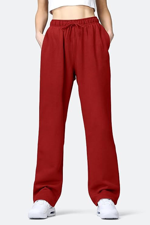 Women's Comfortable Sports Pants with Elastic Waistband and Pockets