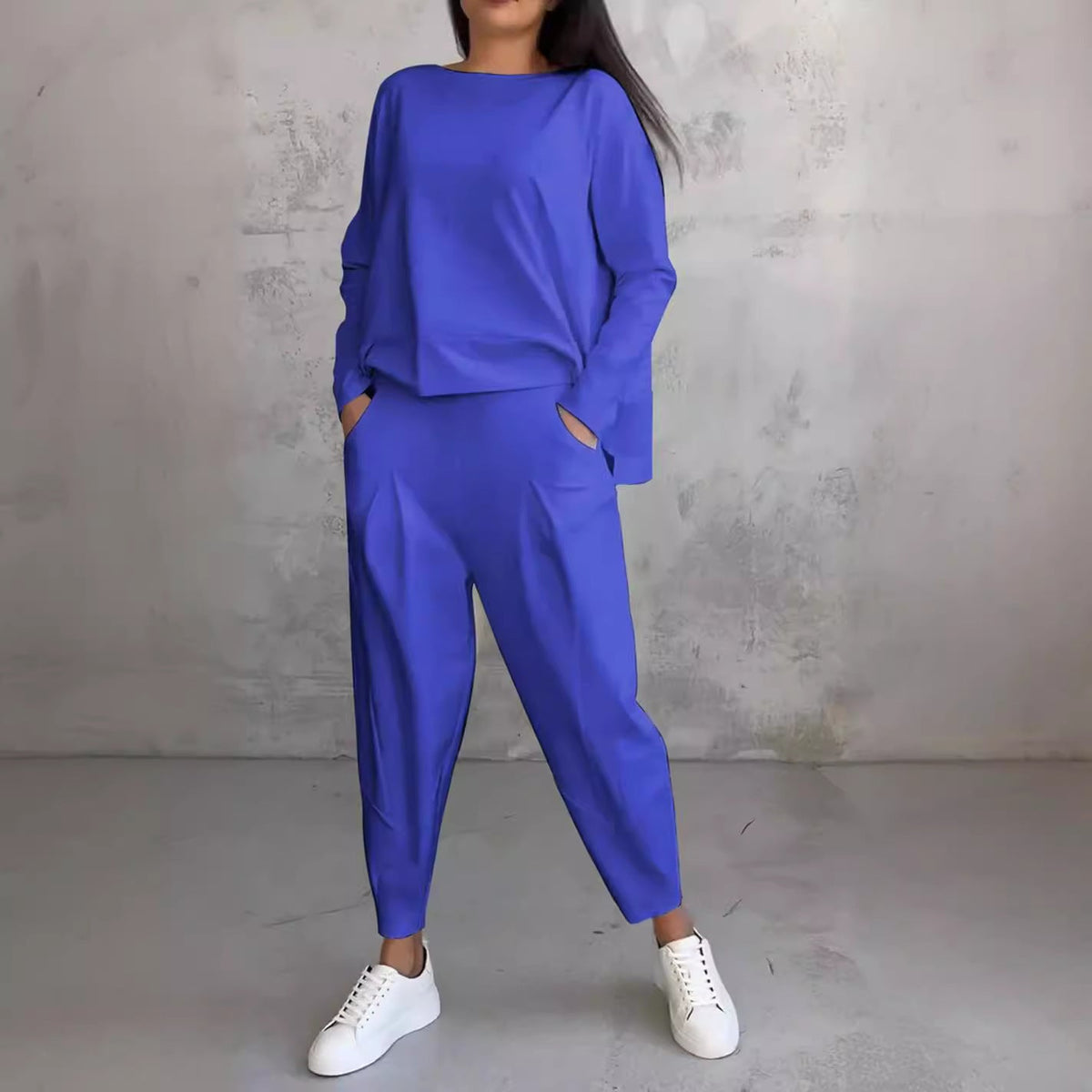 Women's Comfortable and Casual Two-Piece Set with Wide Cut