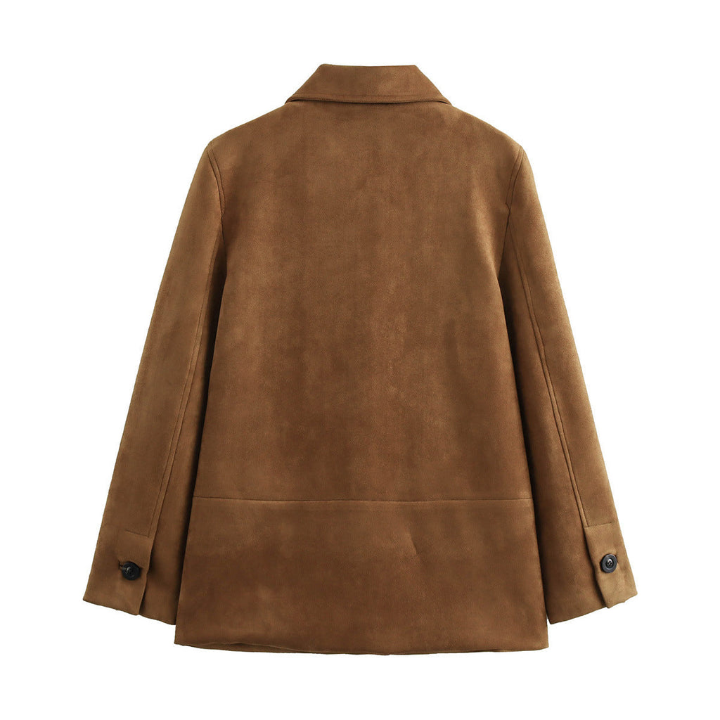 Elegant Suede-Look Jacket