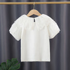 Women's Blouse with Crochet Trim