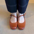 Women's Ballet Flats with Elegant Strap Closure and Soft Insole