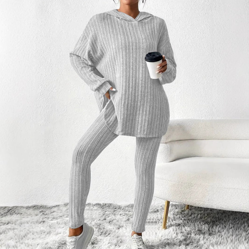 Women's Cozy Knit Set with Oversized Top and Fitted Leggings