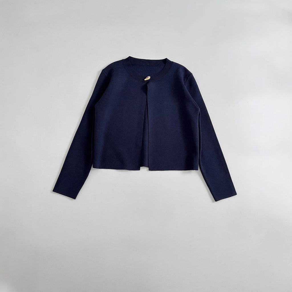Women's Elegant Cardigan with Decorative Button Details