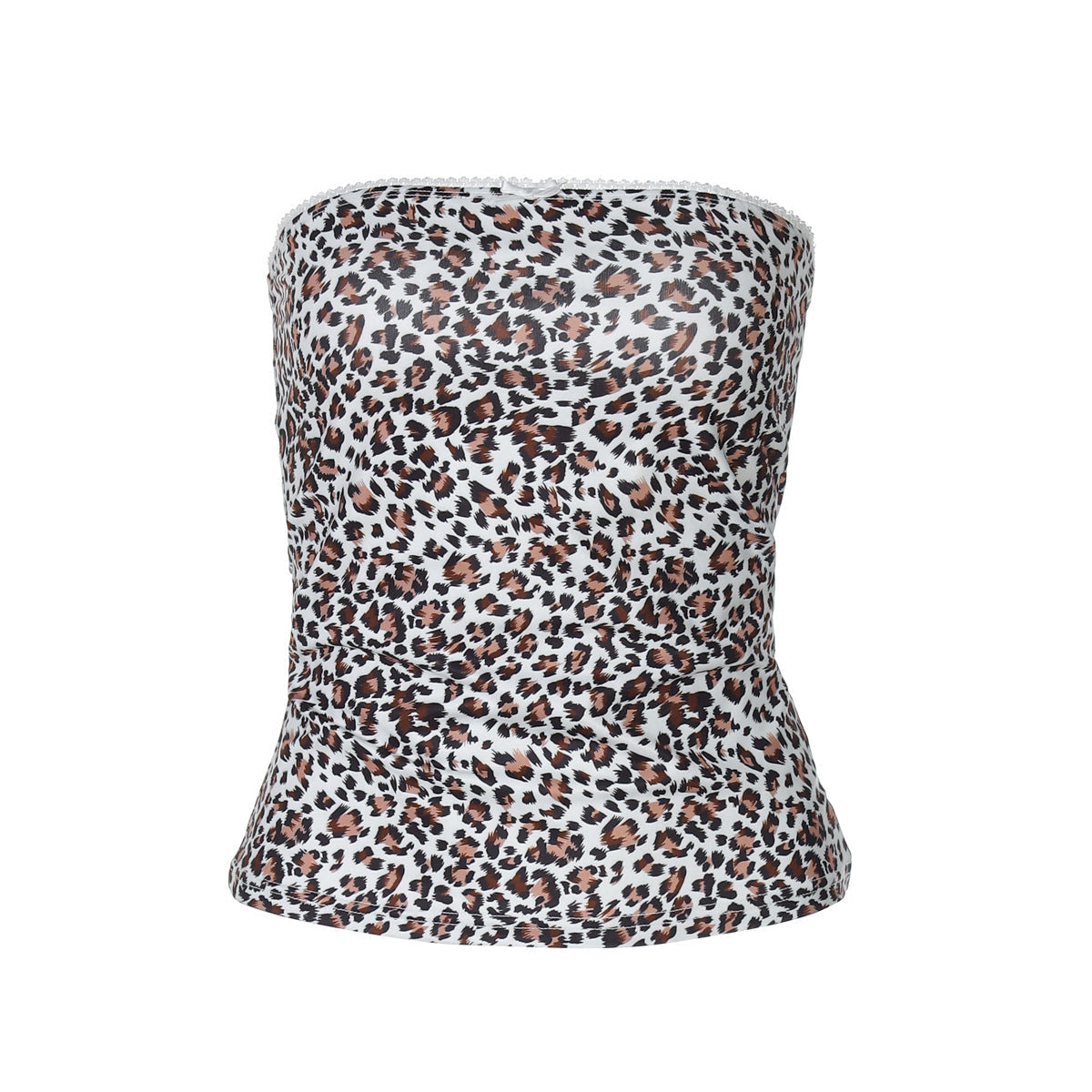 Women's Bustier Top with Leopard Print