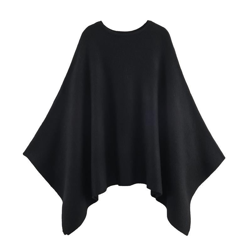 Elegant Poncho in High-Quality Material with Asymmetrical Cut