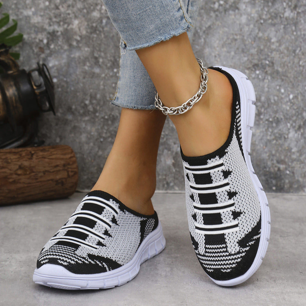 Women's Breathable Slip-On Sneakers with Elastic Upper