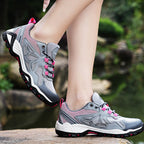 Women's Breathable Hiking Sneakers with Non-Slip Sole and Stable Support
