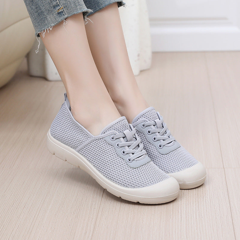 Women's Breathable Sneakers with Elastic Entry