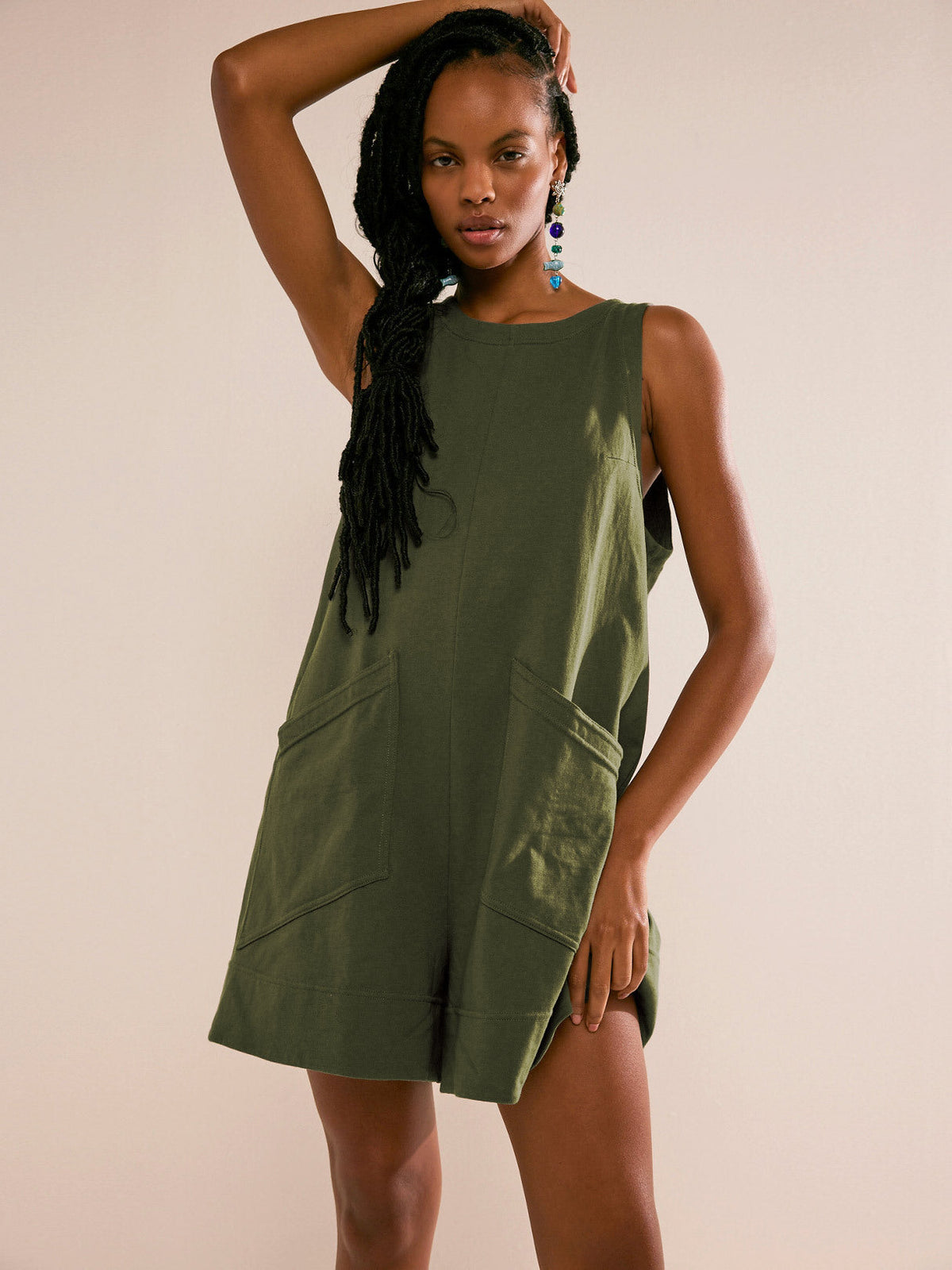 Women's Casual Wide-Leg Jumpsuit with Pockets