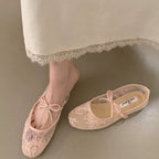 Women's Ballet Flats with Lace Pattern